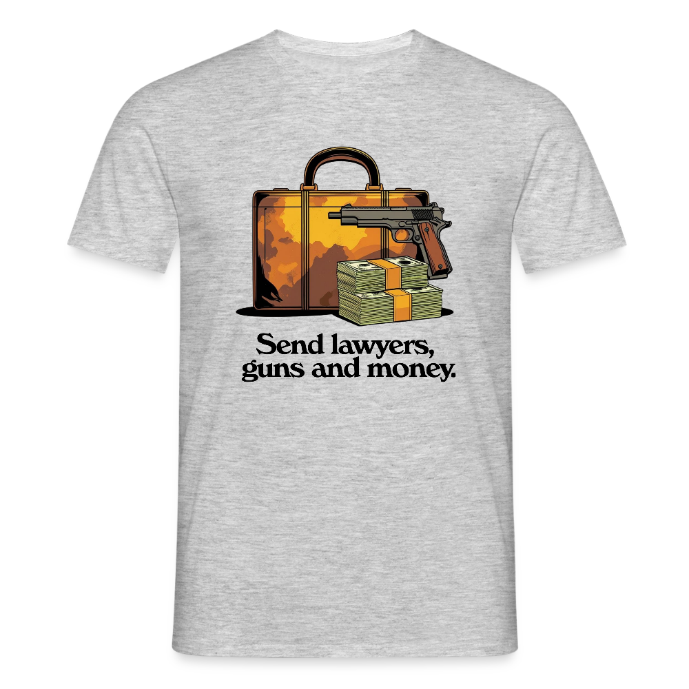 Lawyers, Guns and Money Tee - heather grey