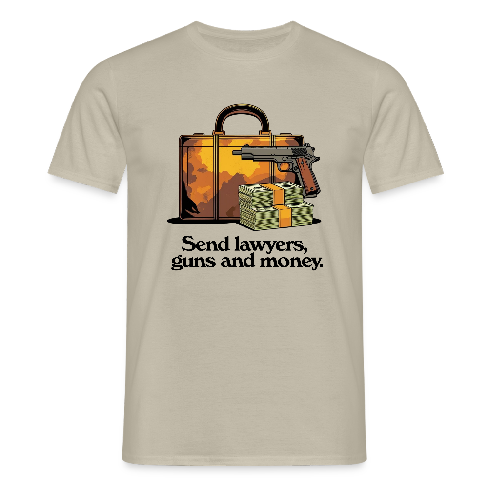 Lawyers, Guns and Money Tee - sand beige